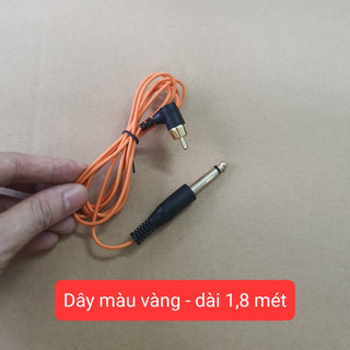 DÂY CẮM RCA SỢI NHỎ ( SỢI MẢNH) MÀU VÀNG VÀ MÀU HỒNG, CHÂN CẮM KIỂU VUÔNG GÓC, CHUYÊN DÙNG CHO CỤC NGUỒN MÁY PEN