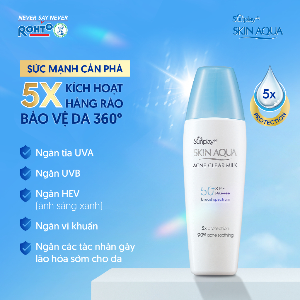 Ảnh Combo 2 Sữa chống nắng Skin Aqua cho da mụn dùng hàngngày Sunplay Skin Aqua Acne Clear Eco Việt NamSPF 50,PA++++25g 1