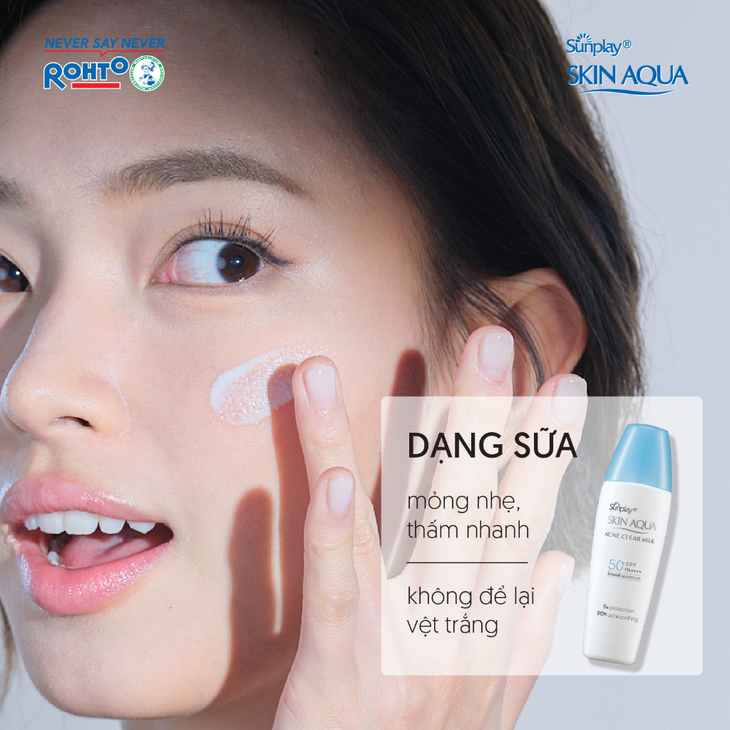 Ảnh Combo 2 Sữa chống nắng Skin Aqua cho da mụn dùng hàngngày Sunplay Skin Aqua Acne Clear Eco Việt NamSPF 50,PA++++25g 2