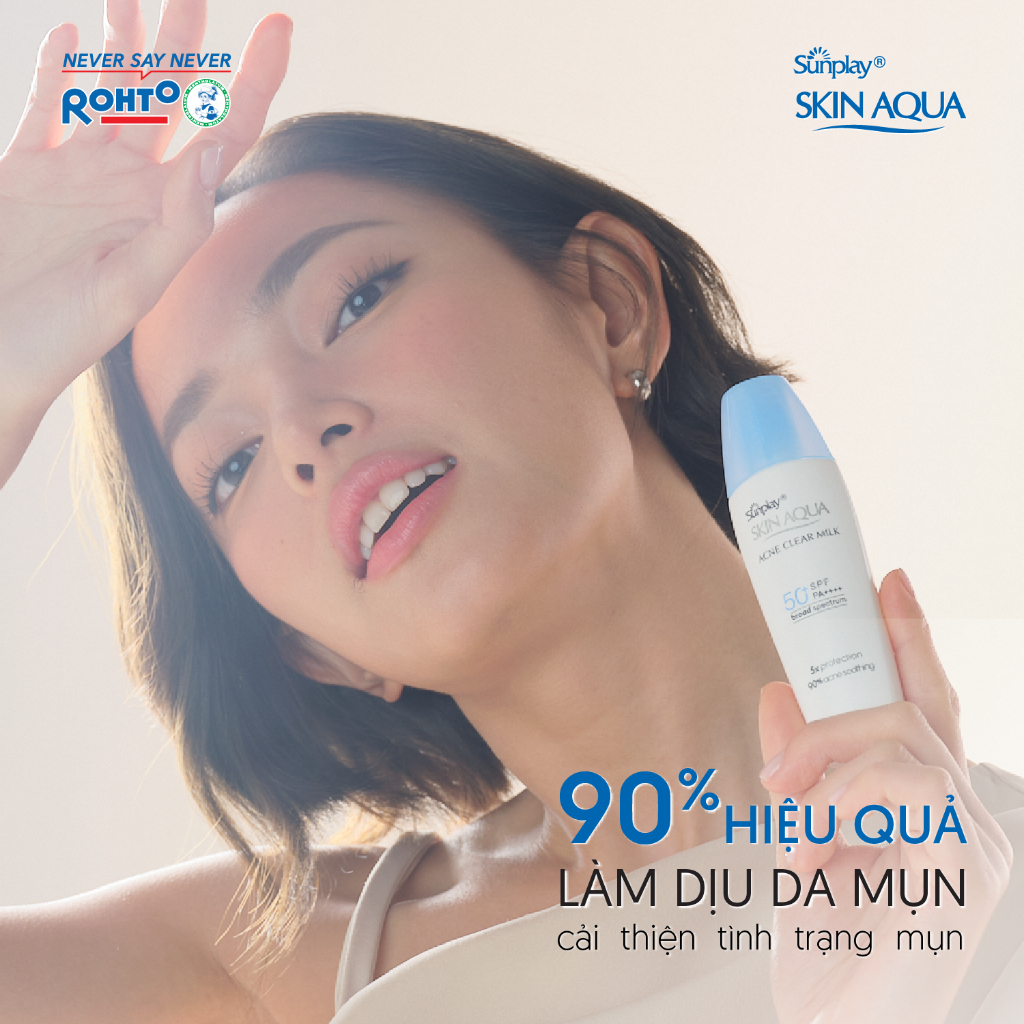 Ảnh Combo 2 Sữa chống nắng Skin Aqua cho da mụn dùng hàngngày Sunplay Skin Aqua Acne Clear Eco Việt NamSPF 50,PA++++25g 3