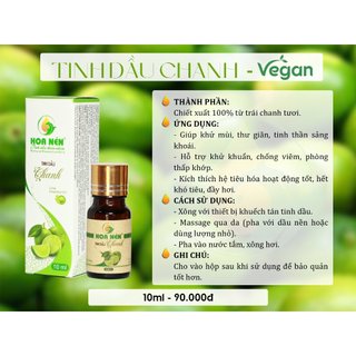 Tinh dầu Chanh nguyên chất - Hoa Nén - Hương thơm mát, khử mùi, ẩm mốc - Dùng thử 3ml