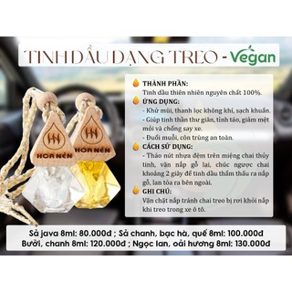 Combo tinh dầu Chanh nguyên chất - Hoa Nén - Thanh lọc không khí Chai treo + 10ml