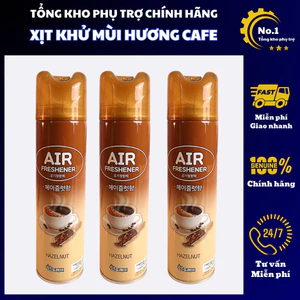 Bình xịt thơm phòng mùi Cafe 370ML, chai khử mùi xe ô tô cà phê xe hơi, khử mùi phòng, quán karaoke