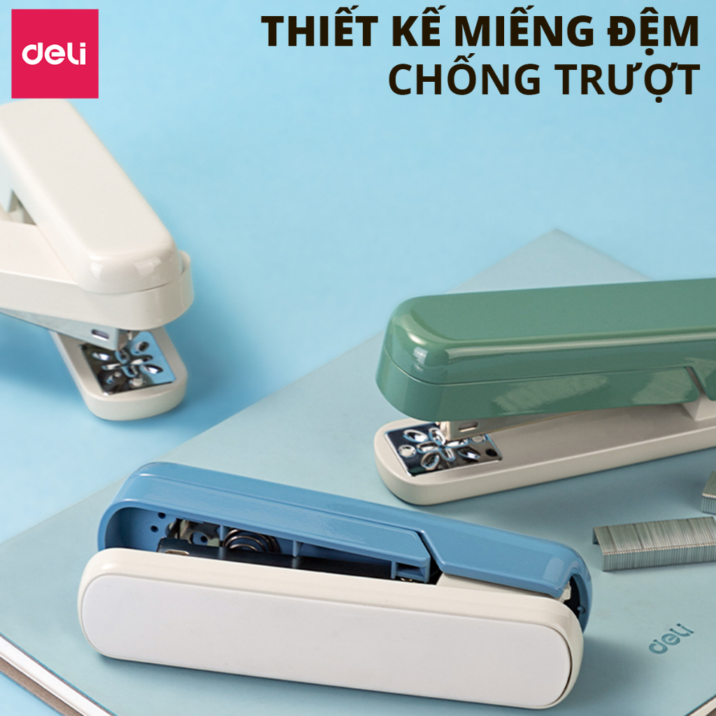 Dập Ghim Xoay Chiều Deli Ghim Bấm 40 Trang Cao Cấp Sử Dụng Học Sinh Văn Phòng Sử Dụng Ghim 24/6 26/6