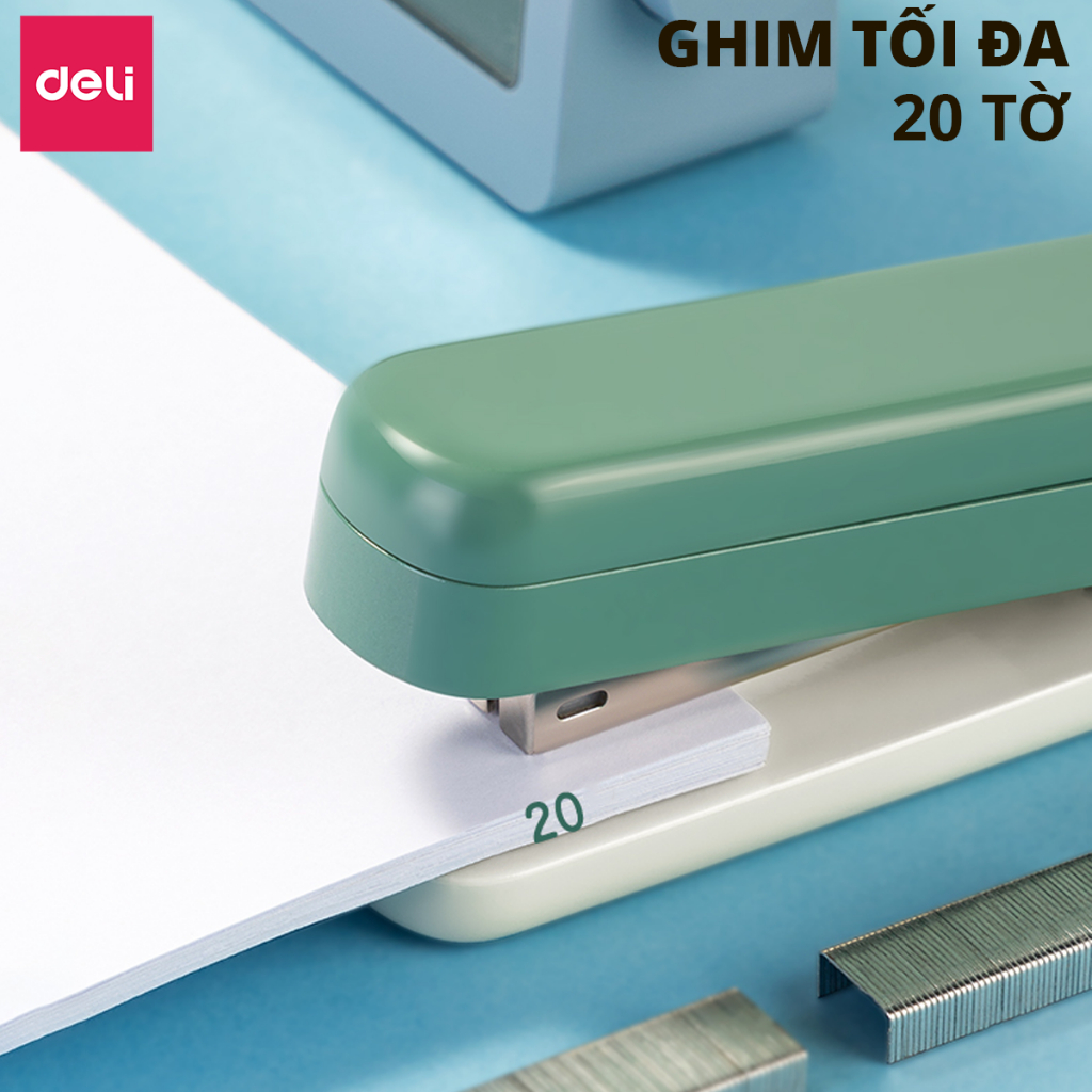 Dập Ghim Xoay Chiều Deli Ghim Bấm 40 Trang Cao Cấp Sử Dụng Học Sinh Văn Phòng Sử Dụng Ghim 24/6 26/6