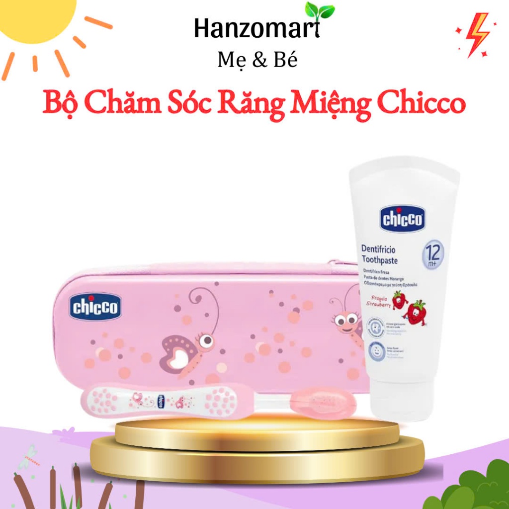 Bộ chăm sóc răng miệng 3 in 1 Chicco - hanzomart