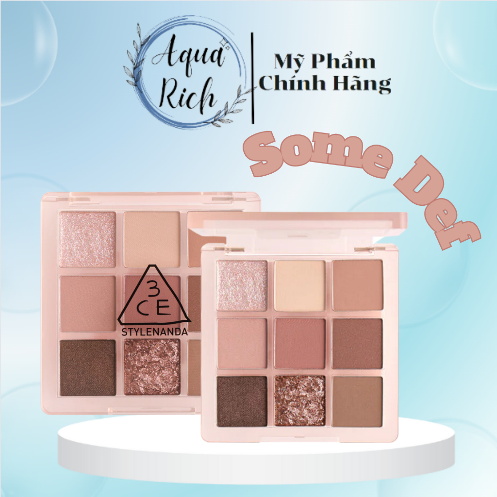 Màu Mắt 9 Ô 3CE Multi Eye Color Palette- Màu Some Def Vỏ Hồng | Shopee ...