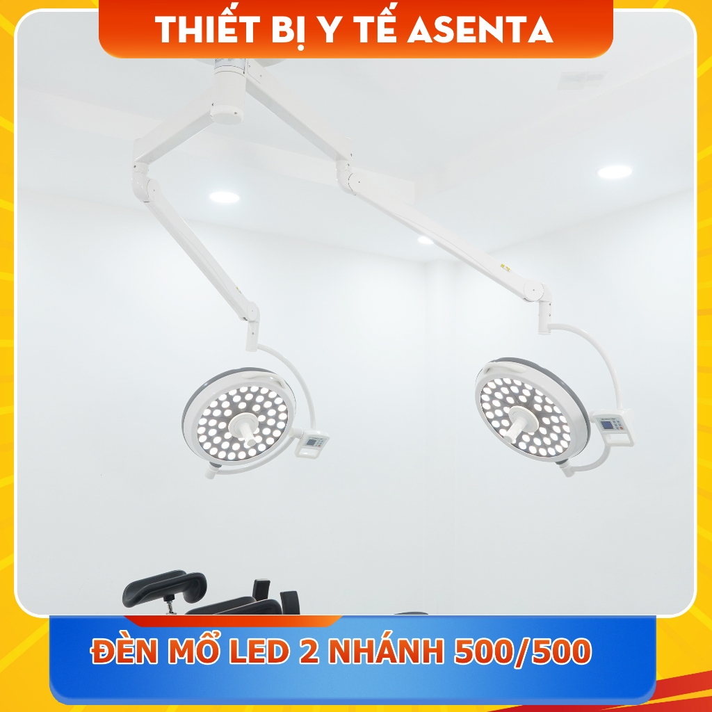 Đèn mổ phẫu thuật, đèn mổ 2 nhánh treo trần HMSL-500/500C (LED500 ...