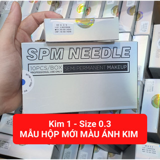 -1 HỘP CÓ 10 CÂY KIM 1 SIZE 0,3mm ĐÓNG VỈ - HỘP MÀU TRẮNG HOẶC ÁNH KIM DÙNG CHO MÁY BLACKPEARL, MÁY KỸ THUẬT SỐ