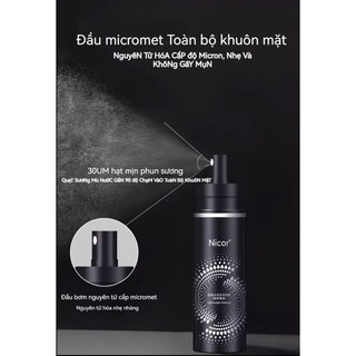 Xịt khóa trang điểm cố định lớp make up 12 giờ NICOR 100ml căng bóng lâu trôi cấp nước kiềm dầu