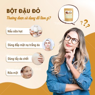 Bột đậu đỏ 1kg, rang thơm, nghiền mịn, nguyên chất, bột đắp mặt dưỡng trắng, dưỡng ẩm da