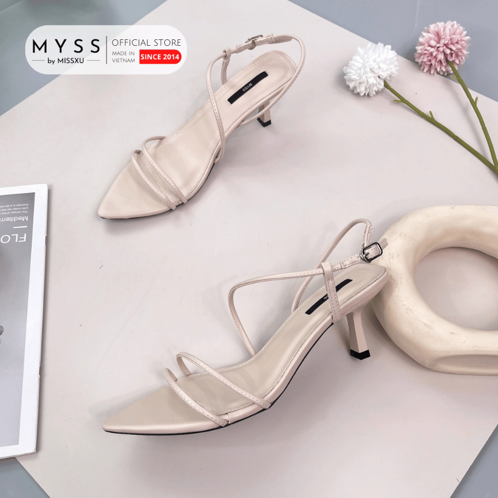 Giày sandal nữ MYSS mũi nhọn dây mảnh 7cm thời trang - SD66