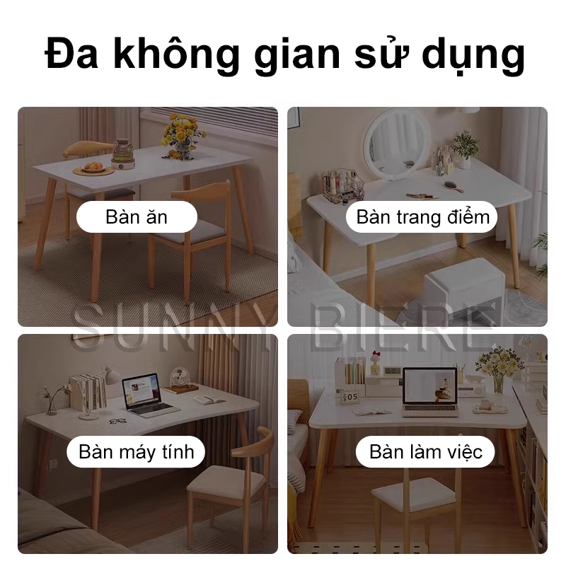SUNNY Bàn làm việc chống gù Với Thiết Kế gỗ mặt cong kiểu dáng hiện đại dùng làm việc, học tập hoặc bàn trang điểm