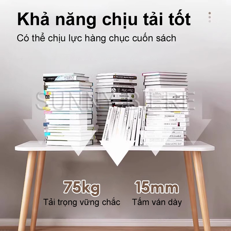SUNNY Bàn làm việc chống gù Với Thiết Kế gỗ mặt cong kiểu dáng hiện đại dùng làm việc, học tập hoặc bàn trang điểm