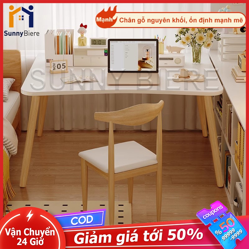 SUNNY Bàn làm việc chống gù Với Thiết Kế gỗ mặt cong kiểu dáng hiện đại dùng làm việc, học tập hoặc bàn trang điểm