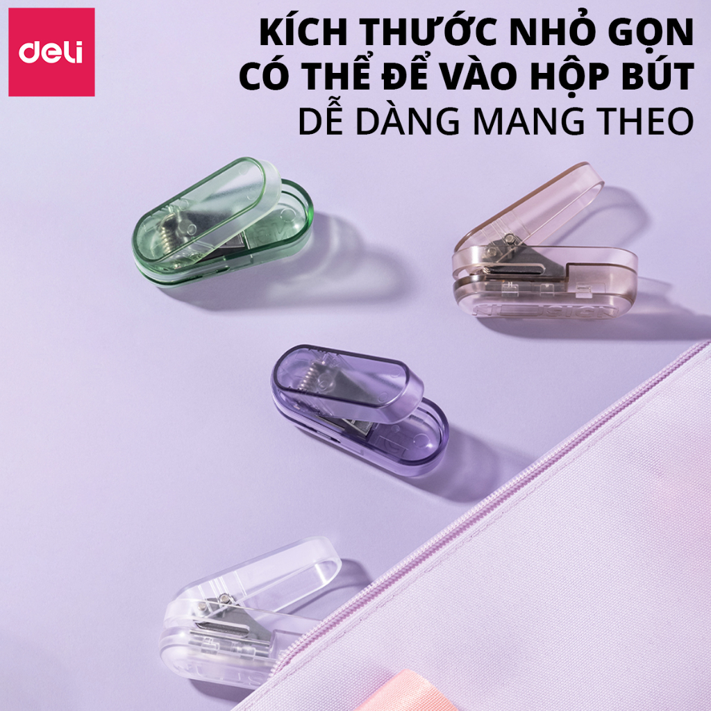 Bấm Lỗ Giấy Deli Kìm Bấm Lỗ Giấy Tròn Dụng Cụ Đục Lỗ Giấy Sổ Còng Flashcard Tài Liệu Học Sinh Văn Phòng
