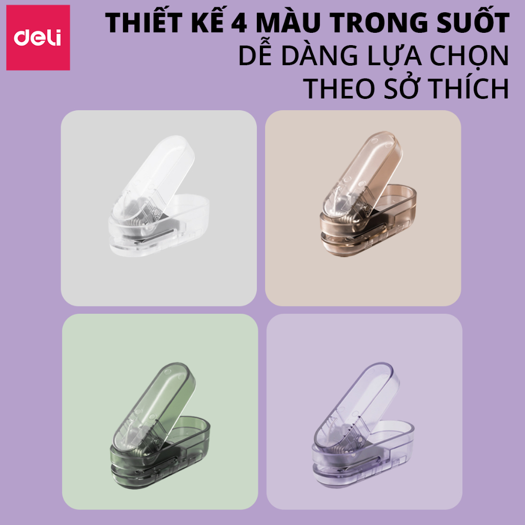 Bấm Lỗ Giấy Deli Kìm Bấm Lỗ Giấy Tròn Dụng Cụ Đục Lỗ Giấy Sổ Còng Flashcard Tài Liệu Học Sinh Văn Phòng