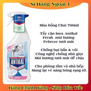 Chai xịt ANTIKAL Đức vệ sinh và chống ăn mòn Inox, tẩy cặn vòi rửa, vòi hoa sen của Đức