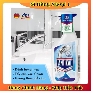 Chai xịt ANTIKAL Đức vệ sinh và chống ăn mòn Inox, tẩy cặn vòi rửa, vòi hoa sen của Đức