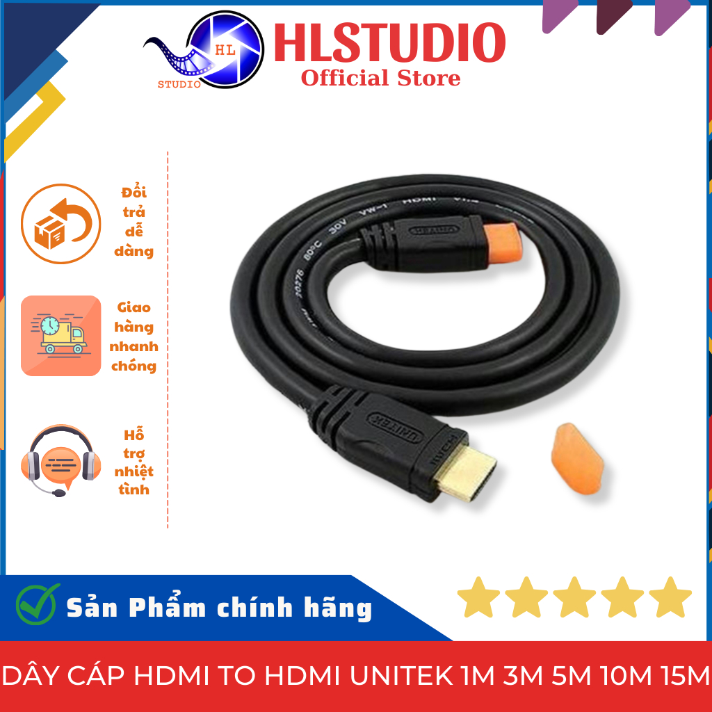 Dây Cáp HDMI To HDMI Unitek 1m 3m 5m 10m 15m - Cáp Kết Nối Chất Lượng ...