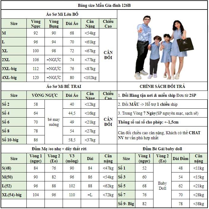 Đồng Phục Gia Đình Fig Tree Sọc Caro Xanh Siêu Xinh ( MS :126B)