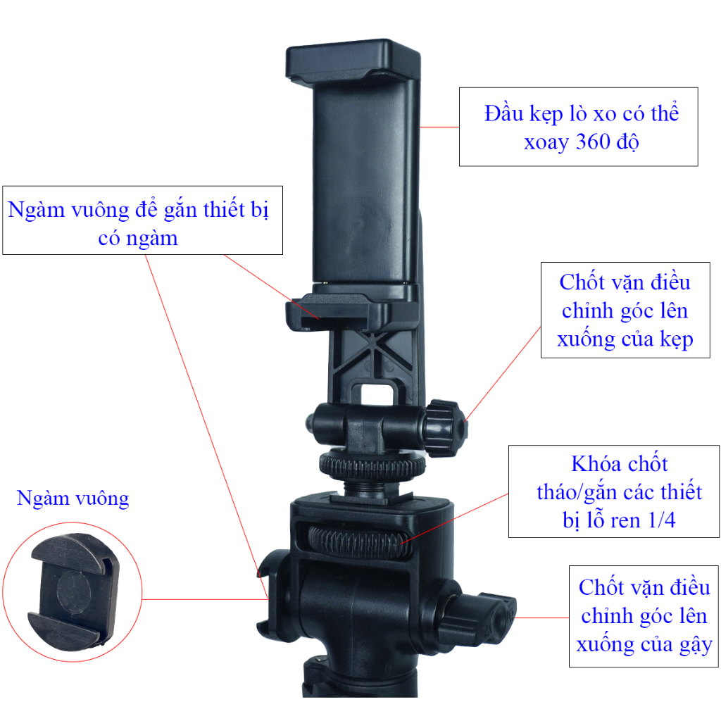 Gậy Chụp Ảnh Điện Thoại Yunteng VCT 91666 - Gậy Selfie Tích Hợp Tripod Kèm Remote Pin Bluetooth