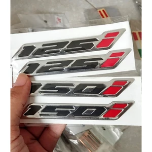 Tem chữ nổi. Số 110i, 125i ,150i , 160i Dán xe Vario. Hàng cao cấp. Sắc nét, không phai màu. Tem Logo xi mạ có keo dán