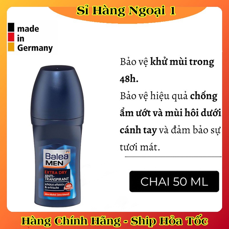 [Hàng nội địa Đức] Lăn khử mùi Balea men của Đức