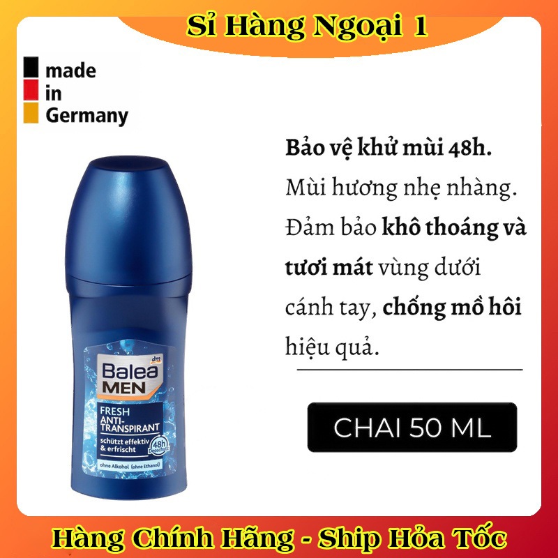 [Hàng nội địa Đức] Lăn khử mùi Balea men của Đức