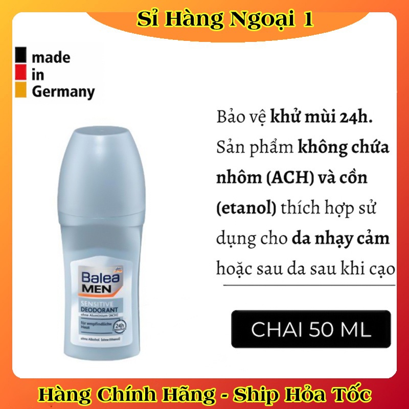 [Hàng nội địa Đức] Lăn khử mùi Balea men của Đức