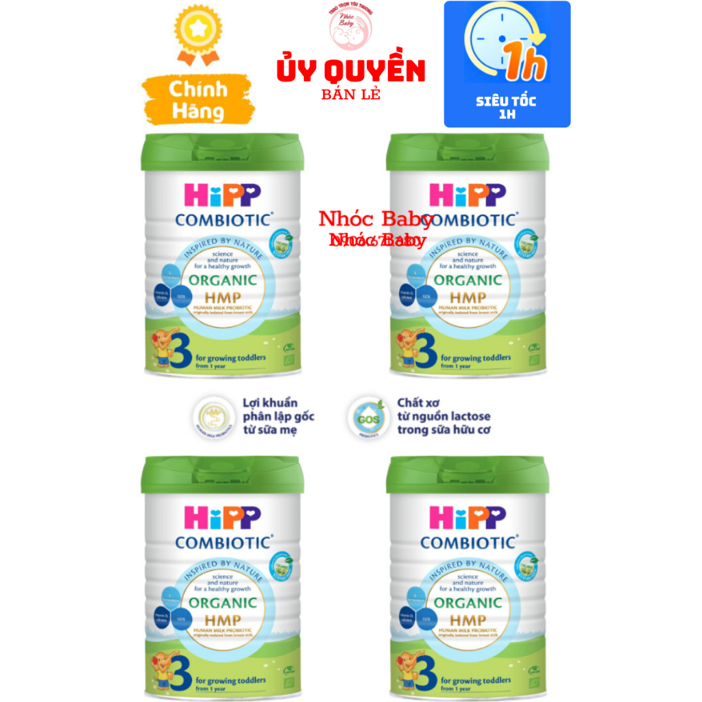 Combo 4 Lon Sữa HiPP 3 Organic Combiotic 800g sữa bột công thức hỗ trợ ...