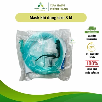 Bộ mask khí dung, mặt nạ xông khí dung cho trẻ em và người lớn size S M Nebulizer Mask, phù hợp với tất cả các máy xông
