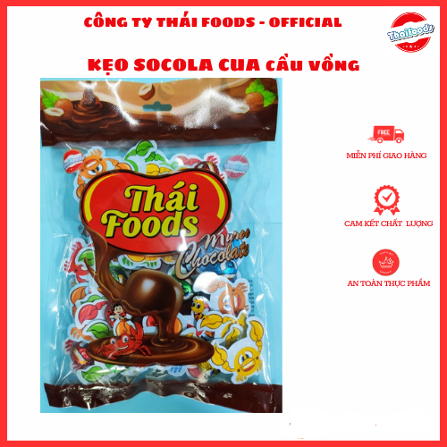 Kẹo sô cô la Cua cầu vồng túi 300gr, thùng 20 túi thương hiệu Thái foods.