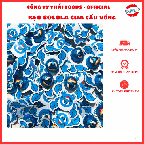 Kẹo sô cô la Cua cầu vồng túi 300gr, thùng 20 túi thương hiệu Thái foods.