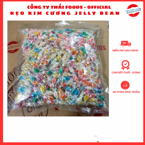 Kẹo kim cương, kẹo dẻo vị hoa quả 7 vị Thái Foods túi 180gr đỏ