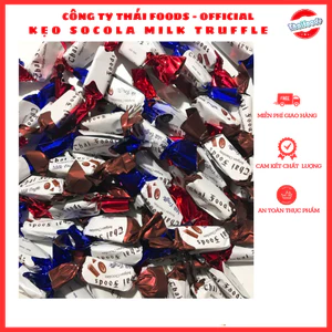 Túi 1kg kẹo Socola 3 cạnh xoắn Milk Truffle Thái Foods, Kẹo socola cho trẻ