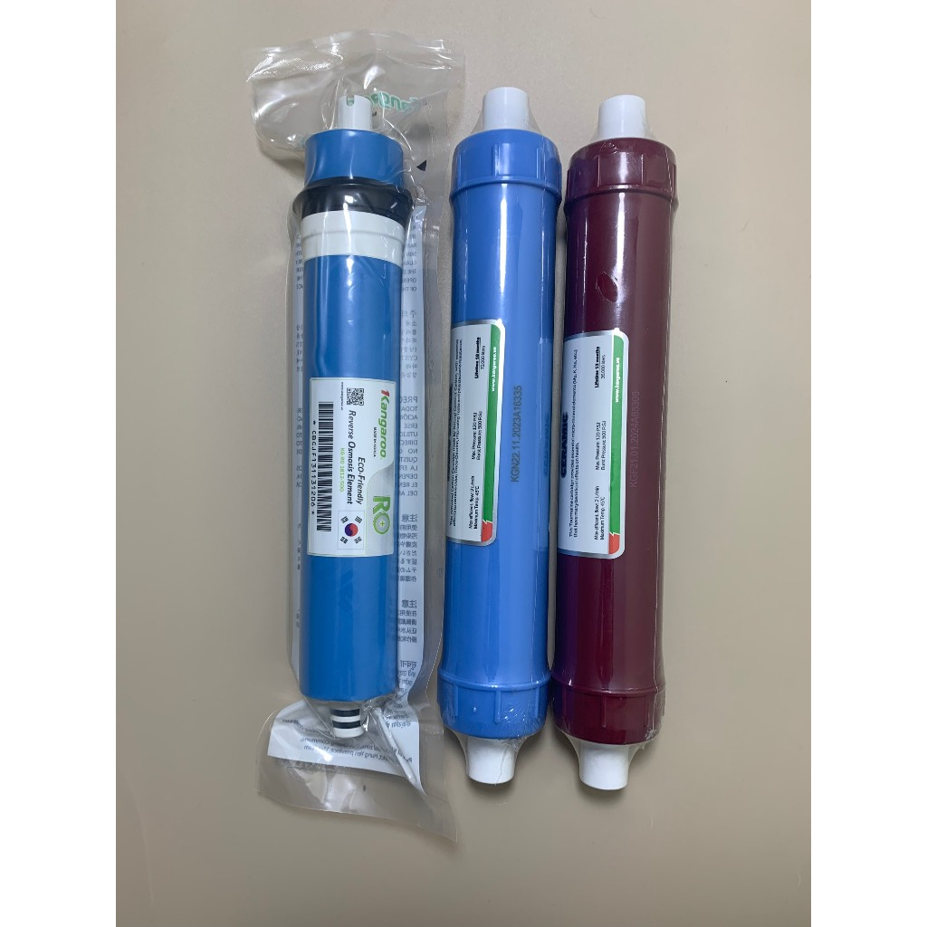 Combo 6 Lõi Lọc Kangaroo Gồm Bộ Thô 123 và RO50GPD Nano Ceramic Model KG08 KG103 Dùng Cho Máy Lọc Nước RO