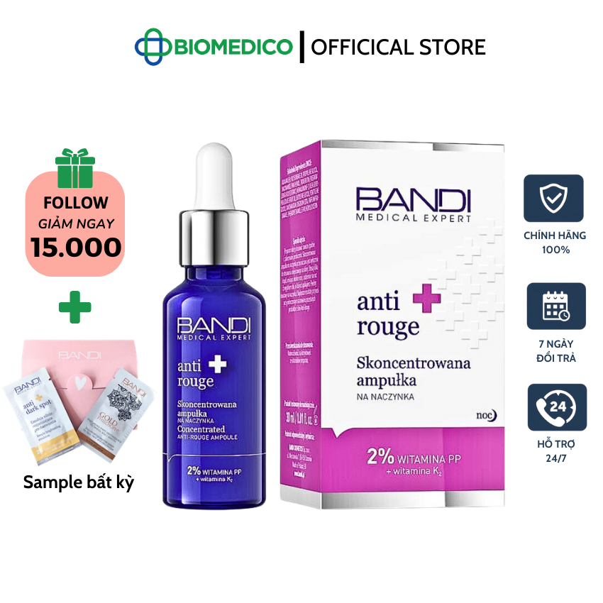 Serum dưỡng, phục hồi da BANDI ANTI ROUGE Concentrated anti-rouge ...