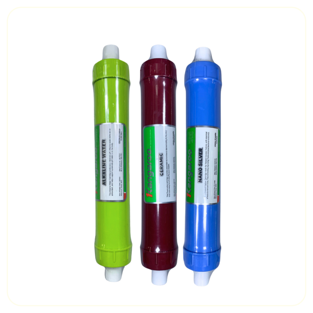 Combo 7 Lõi Lọc Nước Kangaroo Gồm Bộ Thô 123 Và Màng RO Nano Ceramic Alkaline Dùng Cho Máy Lọc Nước KG104A...