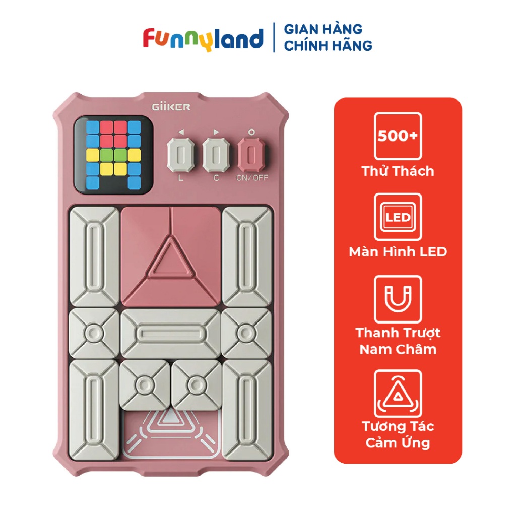 Ảnh Đồ chơi xếp hình nam châm cảm ứng thông minh Giiker Super Slide Pink 1
