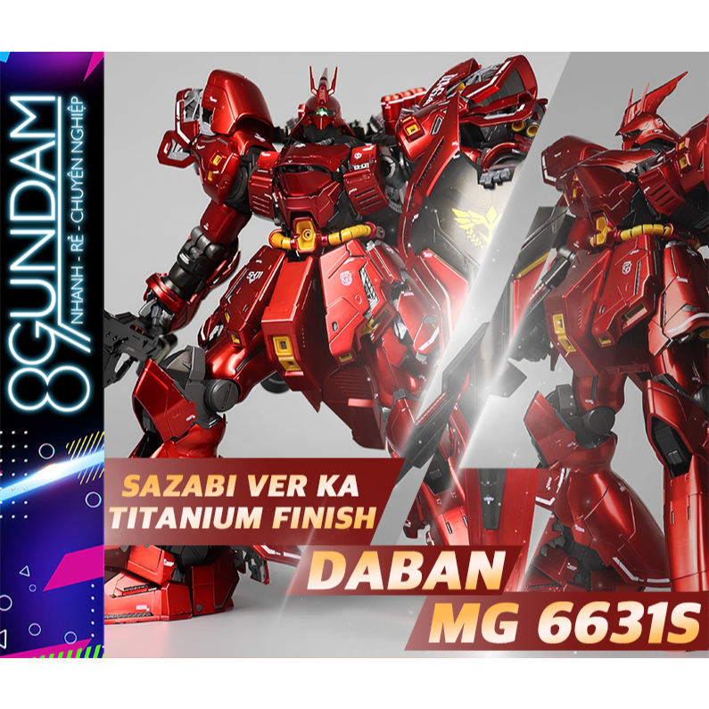 [CÓ SẴN] Mô Hình Lắp Ráp MG 6631S Sazabi ver. Ka Titanium Finish (tặng ...