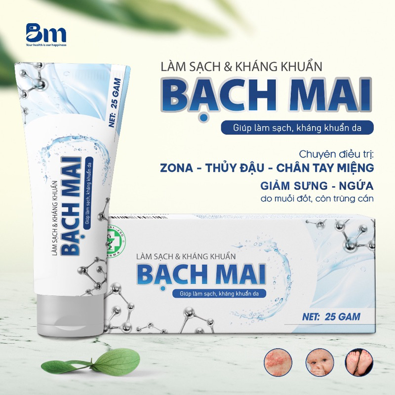 Gel nano bạc Bạch Mai Giúp Da Sáng Mịn Hiệu Quả Tuýp 25g | Shopee Việt Nam