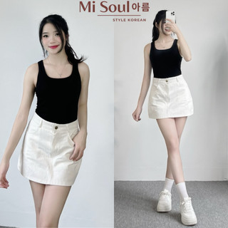 Áo 2 Dây Nữ Có Đệm Mút Bản To Cotton BigSize Misoul, Áo 3 Lỗ Nữ Bản To Có Mút Ngực 320 - 328