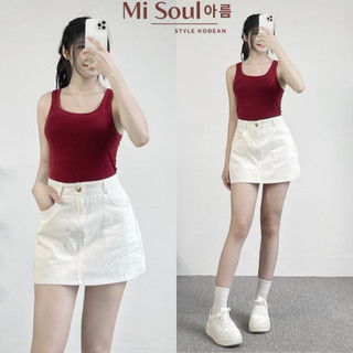 Áo 2 Dây Nữ Có Đệm Mút Bản To Cotton BigSize Misoul, Áo 3 Lỗ Nữ Bản To Có Mút Ngực 320 - 328