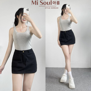 Áo 2 Dây Nữ Có Đệm Mút Bản To Cotton BigSize Misoul, Áo 3 Lỗ Nữ Bản To Có Mút Ngực 320 - 328