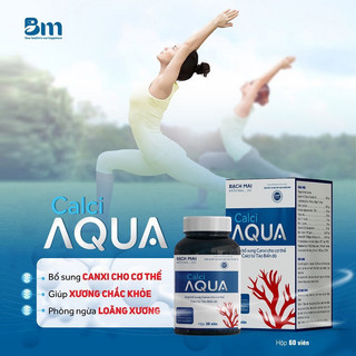 Calci Aqua Tảo Đỏ - Hỗ Trợ Xương Khớp Khỏe Mạnh Chính Hãng Lọ 60 Viên