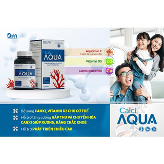 Calci Aqua Tảo Đỏ - Hỗ Trợ Xương Khớp Khỏe Mạnh Chính Hãng Lọ 60 Viên