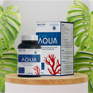 Calci Aqua Tảo Đỏ - Hỗ Trợ Xương Khớp Khỏe Mạnh Chính Hãng Lọ 60 Viên
