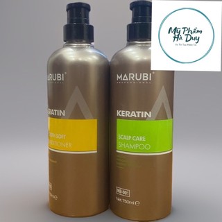 Dầu gội xã keratin Marubi 750ml MB001 chính hãng Collagen Dưỡng Tóc