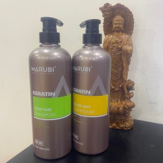 Dầu gội xã keratin Marubi 750ml MB001 chính hãng Collagen Dưỡng Tóc